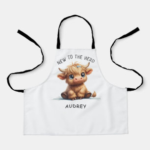 Delantal Vaca Highland nueva en el rebaño