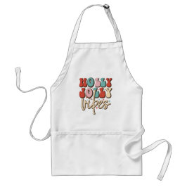 Delantal Vacaciones de los Navidades Holly Jolly Vibes Retr