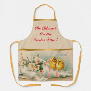 Delantal Vacaciones de Pascua de Pollos Vintage