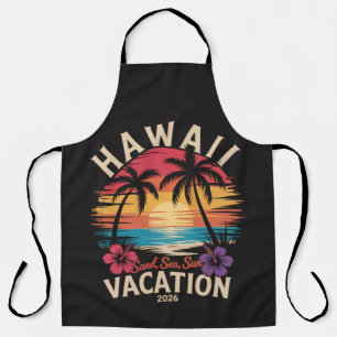 Delantal Vacaciones de verano en la playa de Hawái 2026