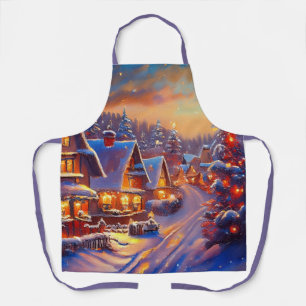 Delantal Vacaciones en Winter Village