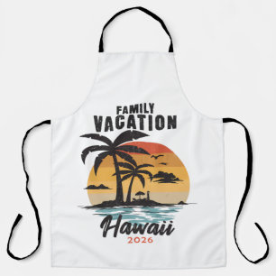 Delantal Vacaciones Familiares Hawái 2026 Tropical