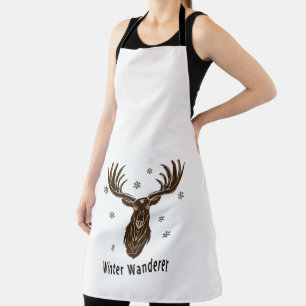 Delantal Vagabundo Invernal Ciervo Rústico   Majestuoso Cie