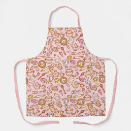 Delantal Vajilla de Cocina Rosa Linda