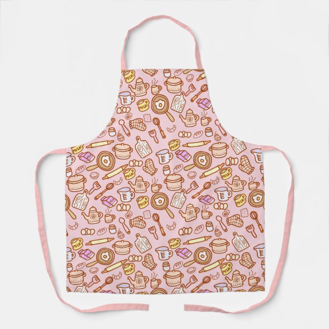 Delantal Vajilla de Cocina Rosa Linda (Anverso)
