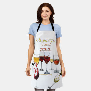 Delantal Vajilla de vino para beber de SlipperyJoe's con ju