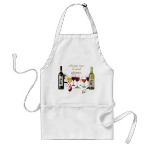 Delantal Vajilla para vino con juego de palabras descarado