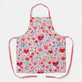 Delantal Valentines Hearts Pattern Love