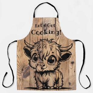 Delantal ¡Vamos a cocinar! Vaca Highland