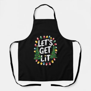 Delantal Vamos a Encendernos Divertidas Luces de Navidad Be