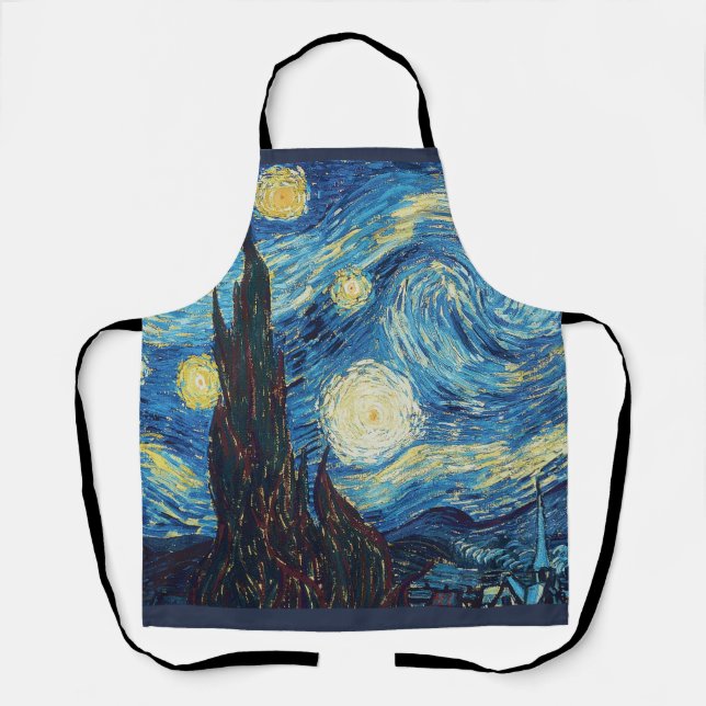 Delantal Van Gogh Starry Night Classic Impresionsionist Art (Anverso)