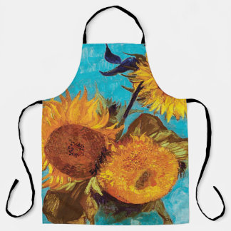 Delantal Van Gogh - Tres Girasoles En Un Jarrón - Arte Fino