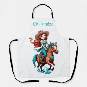 Delantal Vaquera Adorable Montando Poni Thunder_Cove