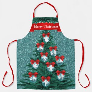 Delantal Vaqueras Jónigas Con Ornamentos Azules Y Árbol