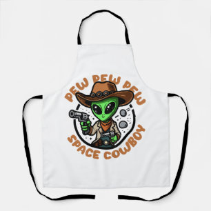 Delantal Vaquero Espacial Alien Divertido