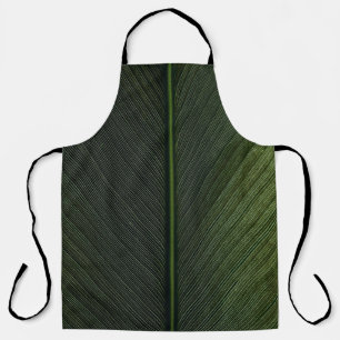 Delantal Vara verde metalizado sobre textil de pinstripe bl