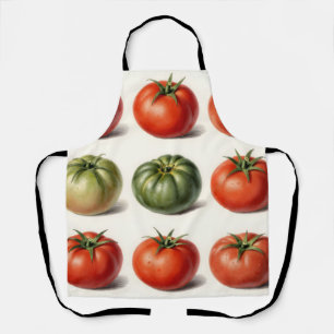 Delantal Variedad de Tomate Antiguo Botánico Grid 