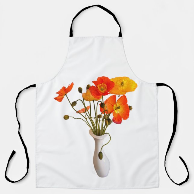 Delantal Vase de Poppies Apron (Anverso)