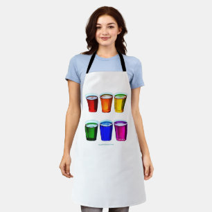 Delantal Vasos de chupito de SlipperyJoe's seis tazas dispu