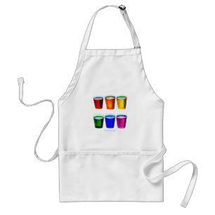 Delantal Vasos de chupito de SlipperyJoe's seis tazas dispu