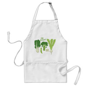Delantal ¡Ve Verde! (¡Verde Hoja!) Verduras Felices del Jar