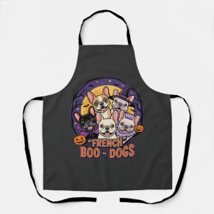 Delantal Vector de Boo Dogs de Bulldog Francés de Halloween