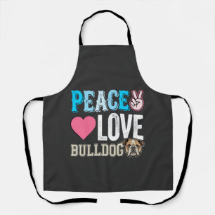 Delantal Vector Perro Bulldog Paz Amor