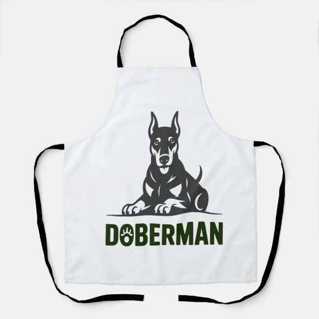 Delantal Vector perro Doberman 2 Colores (Anverso)