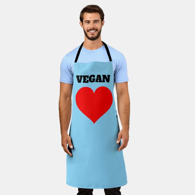 DELANTAL VEGAN BLUE KITCHEN APRON (Gastado)