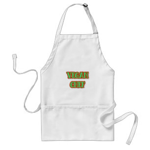 Delantal Vegan Chef Neon Font