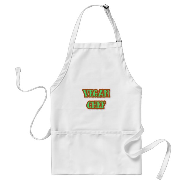 Delantal Vegan Chef Neon Font (Frente)