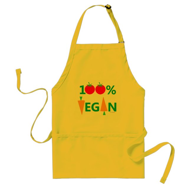 Delantal Vegan Cooking Cute Humorous Apron (Frente)