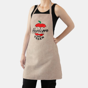 Delantal Vegan de núcleo duro, vegan de núcleo de manzana,