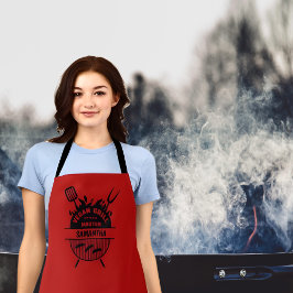 Delantal Vegan Grill Master (con su nombre)