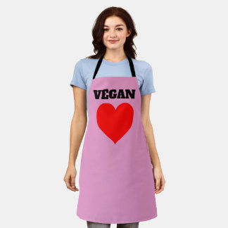 DELANTAL VEGAN PINK KITCHEN APRON