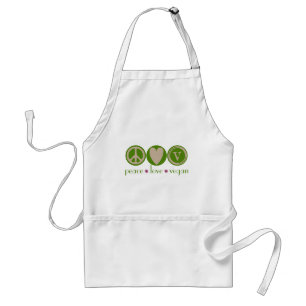 Delantal Vegano del amor de la paz
