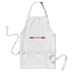 Delantal Vegano en las rayas de Rasta