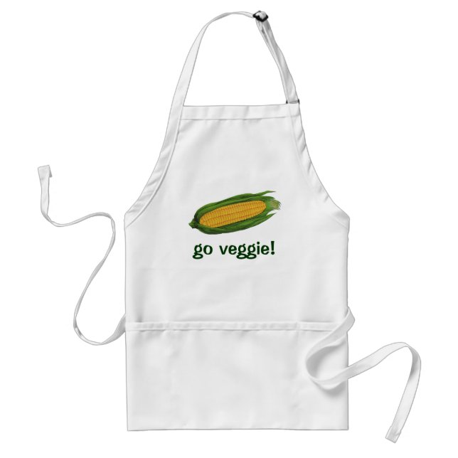 Delantal Vegetales de alimentos de época; maíz amarillo en  (Frente)