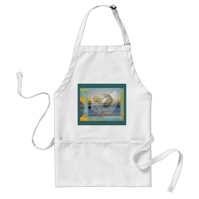 Delantal Vegetales y Surf - Cabo Cod Massachusetts (Frente)