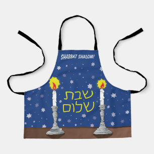 Delantal Velas de Shabbat Shalom - Pequeñas