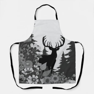 Delantal Venado con gran rack fuera del bosque