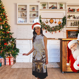 Delantal Venado de Navidades de invierno - Apron de impresi
