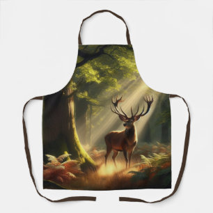 Delantal Venado en el bosque matutino