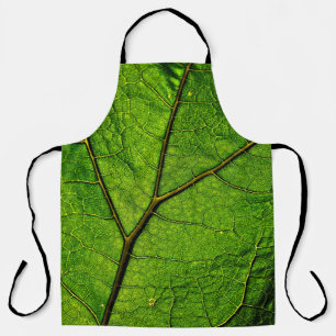 Delantal Venas de hojas de carbunco verde