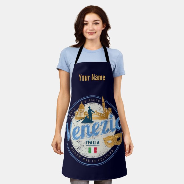 Delantal Venecia con la cosecha del carnaval de Italia gond (Gastado)