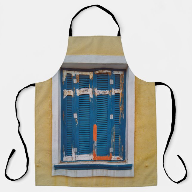 DELANTAL VENTANA AZUL (Anverso)