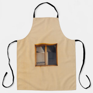 DELANTAL VENTANA DE VIDRIO DE MADERA MARRÓN