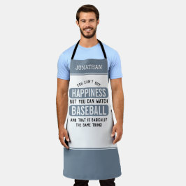 Delantal Ver el béisbol es felicidad es divertido el béisbo