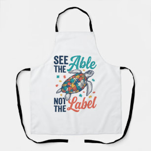 Delantal Ver el diseño de la camiseta de concienciación sob