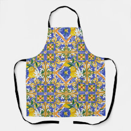 Delantal Verano,cítricos,siciliano,estilo mediterráneo,limó